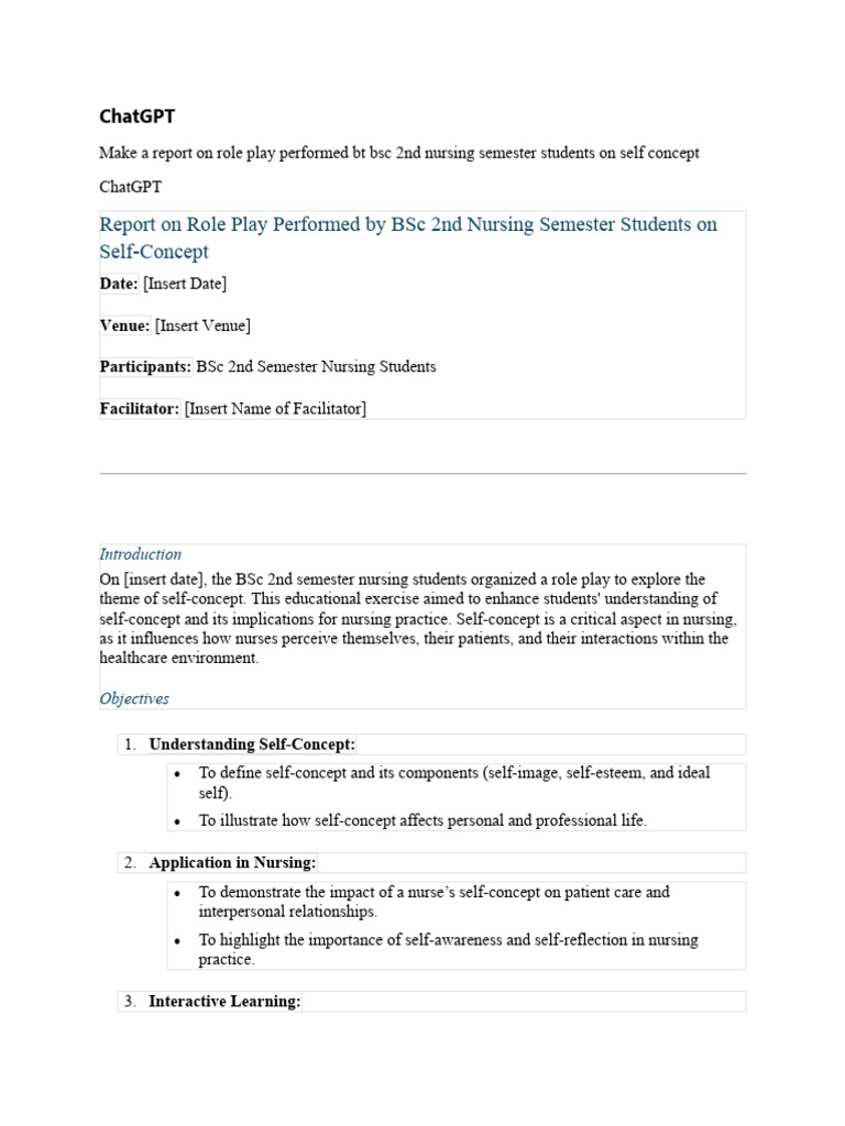 Document (5) Self Concept | PDF | Self Concept | Nursing