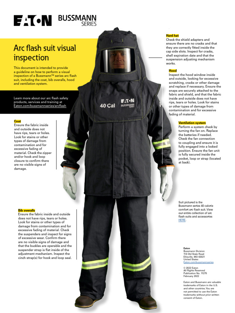 Bus Ele PP 11275 Arc Flash Suit Visual Inspection | PDF