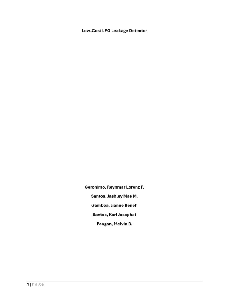 Group#2c- Low-cost Lpg Leakage Detector | PDF | Bipolar Junction ...