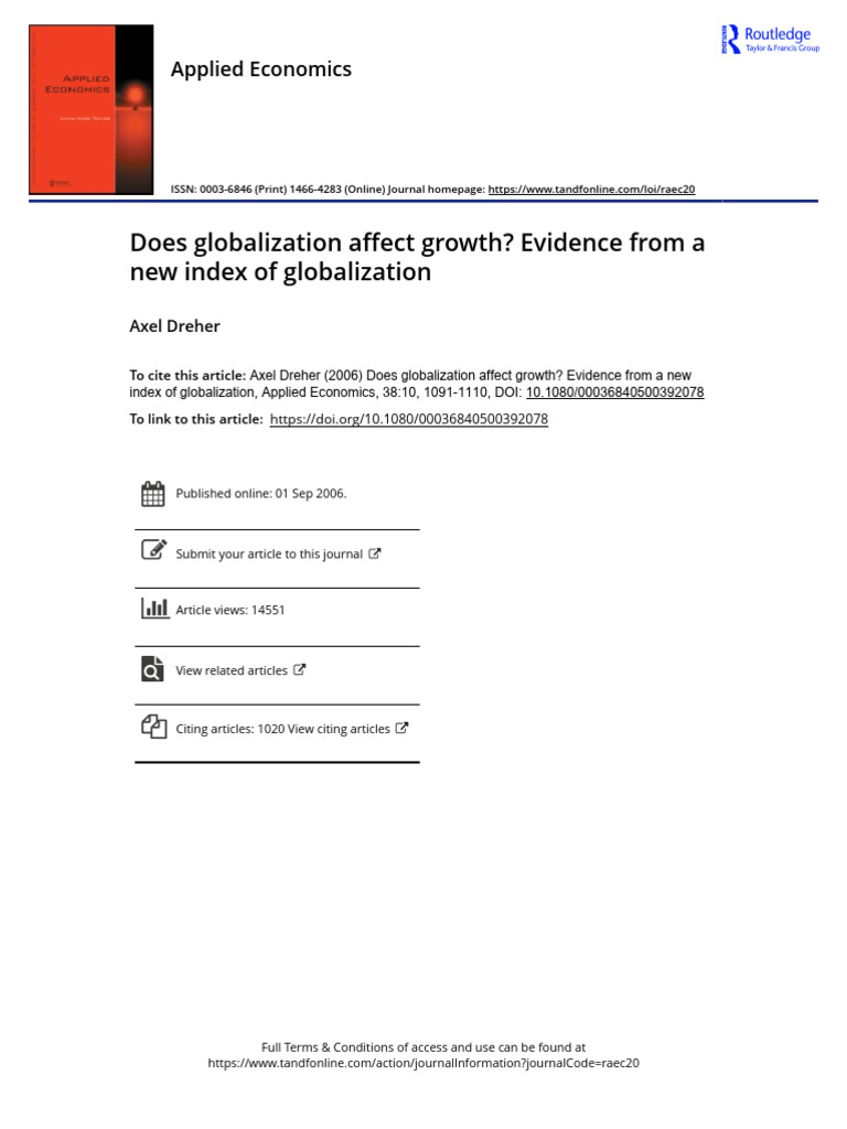 Globalization's Impact on Economic Growth | PDF | Economic Growth ...