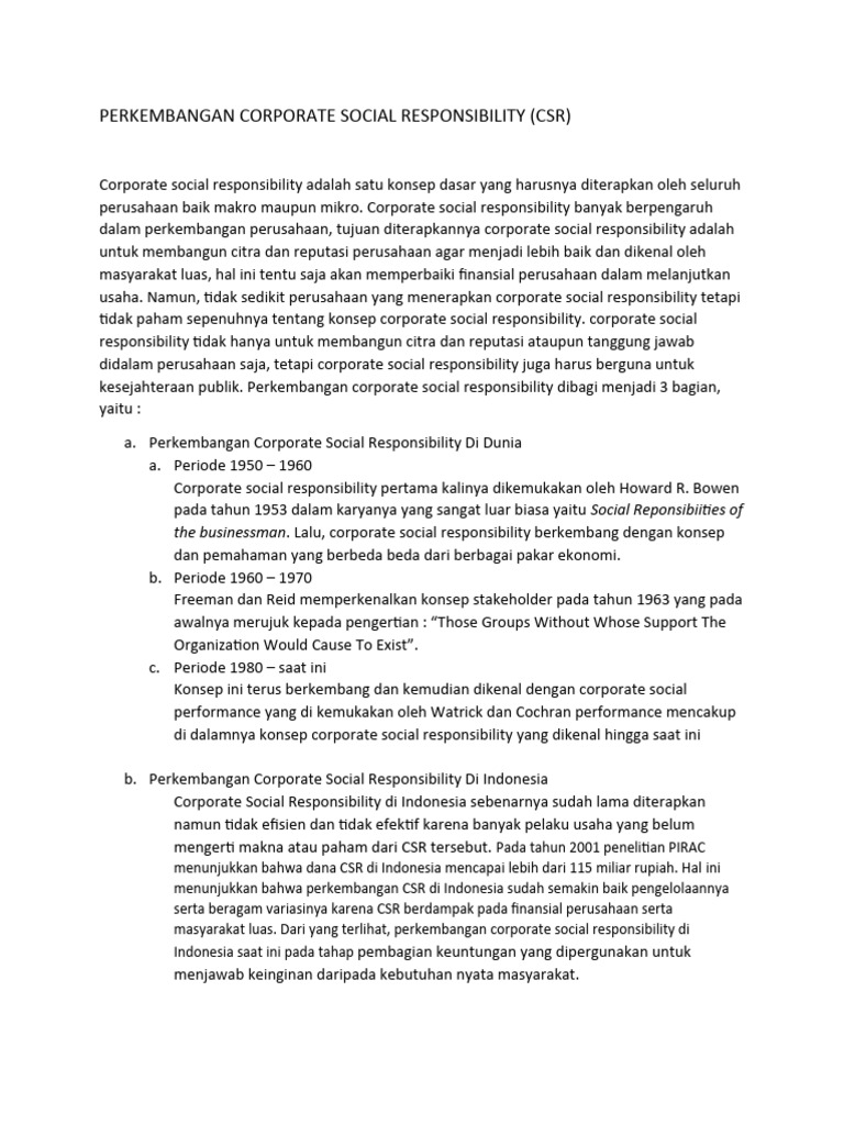 Csr Real Pdf Corporate Social Responsibility Economies