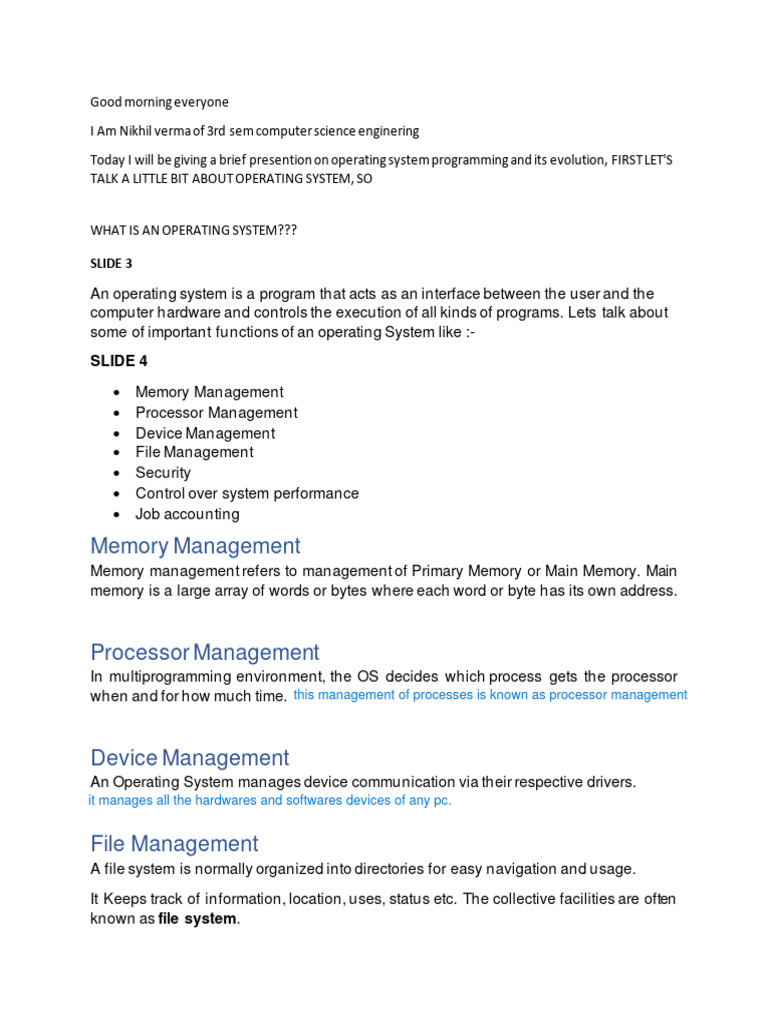 Evolution of Operating Systems Explained | PDF | Operating System ...