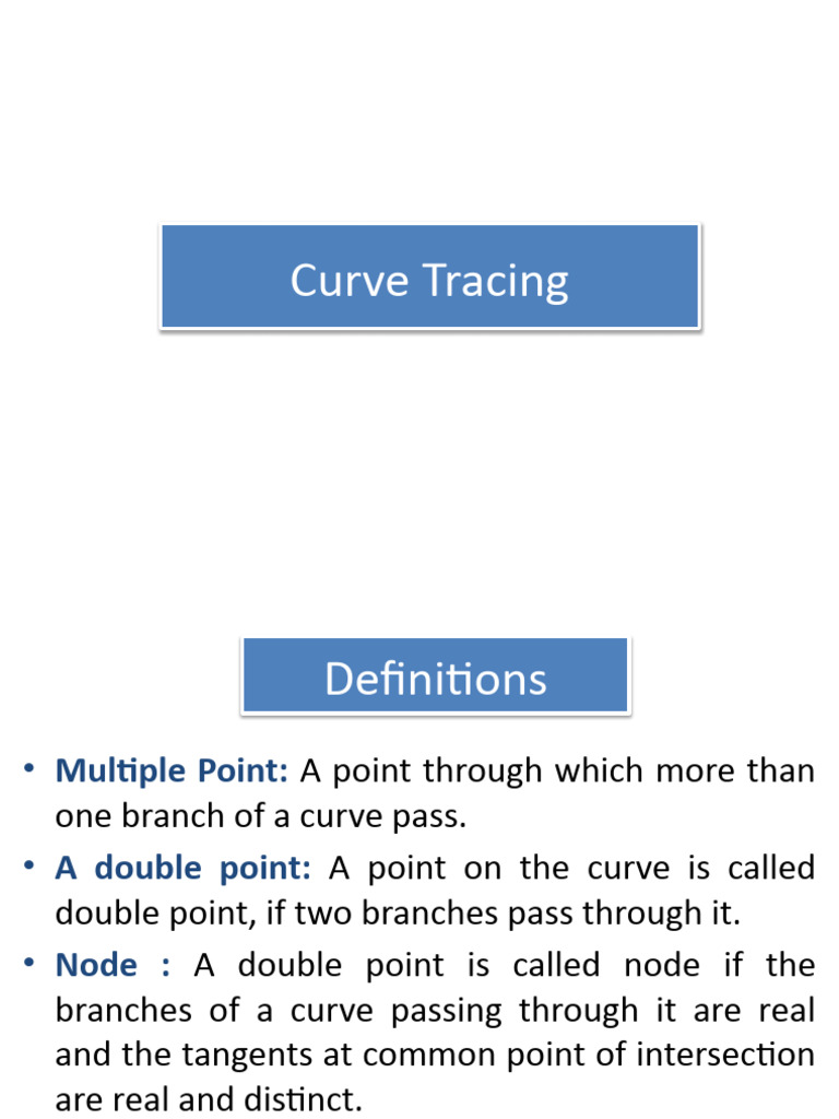 Curve Tracing and Types of Curves | PDF