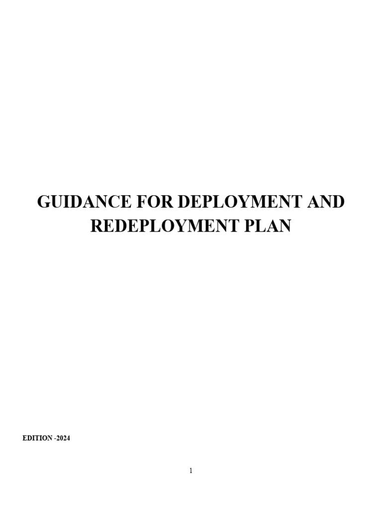 Deployment Plan | PDF | Logistics | Transport