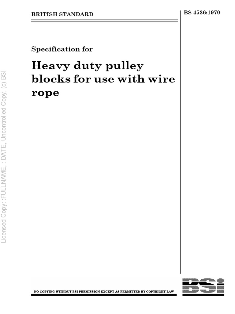 Curated visual reference: Heavy Duty Pulley Block Standard Bs 4536 Pdf Steel Photo Inspiration