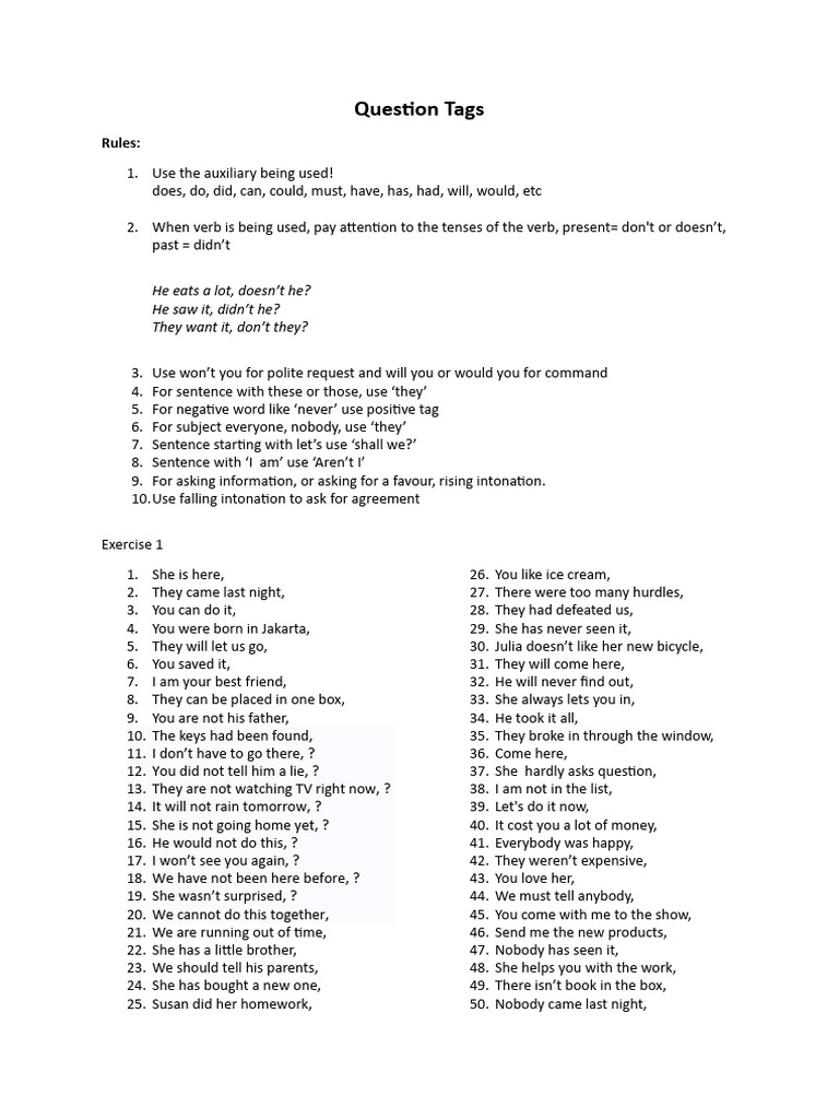 Question Tags | PDF | Linguistic Typology | Semantic Units