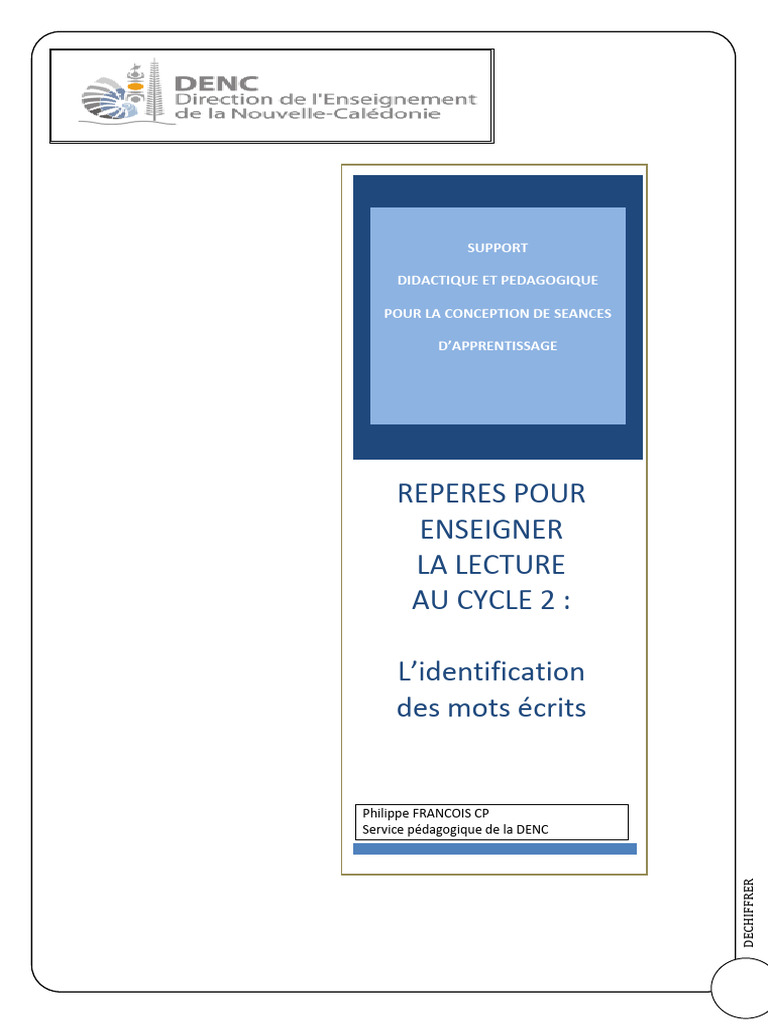 Apprentissage de la lecture au Cycle 2 | PDF | Syllabe | Dyslexie