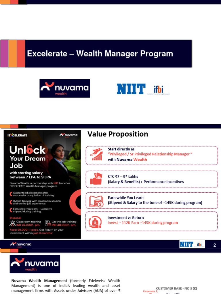 Nuvama Wealth Manager Program Overview | PDF | Wealth Management ...