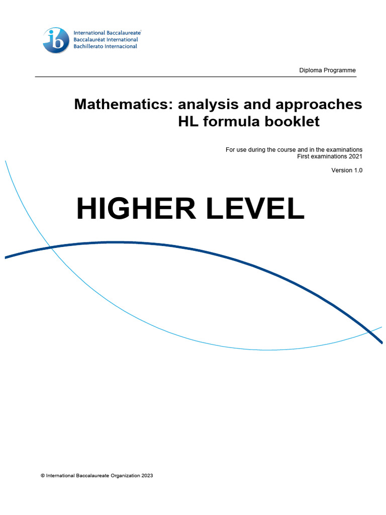 IB Math AA (数学AA) HL 過去問10年分　(3) IB Math AA (数学AA) HL 過去問10年分 (3) IB Math AA (数学