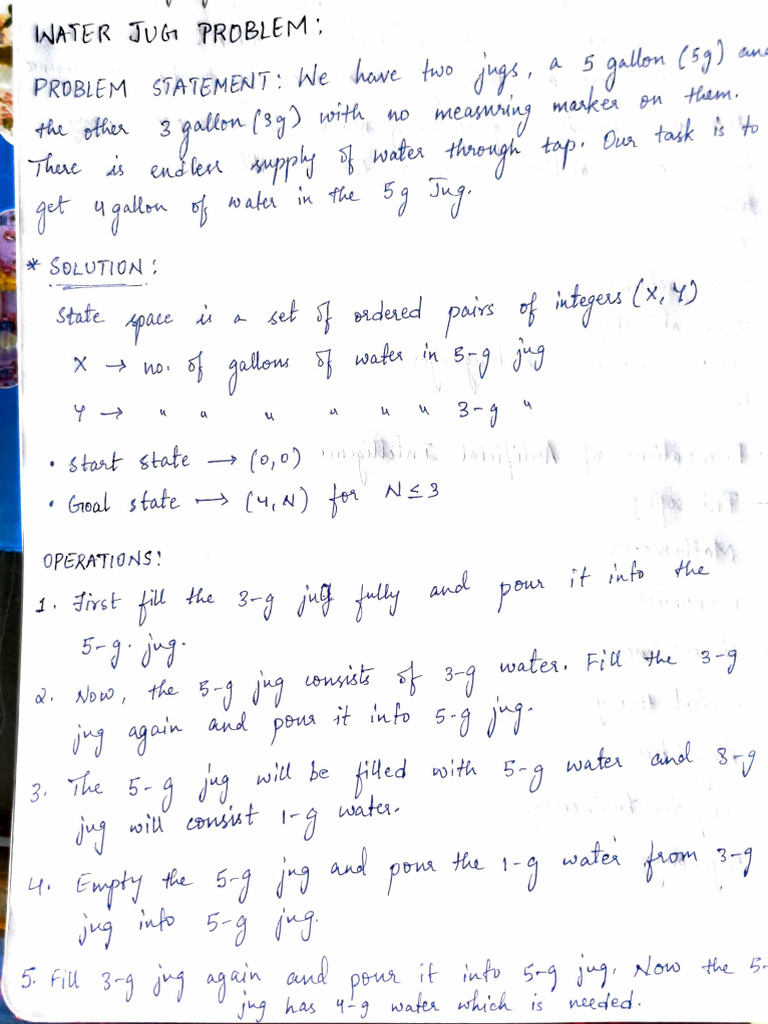 Water Jug Problem | PDF