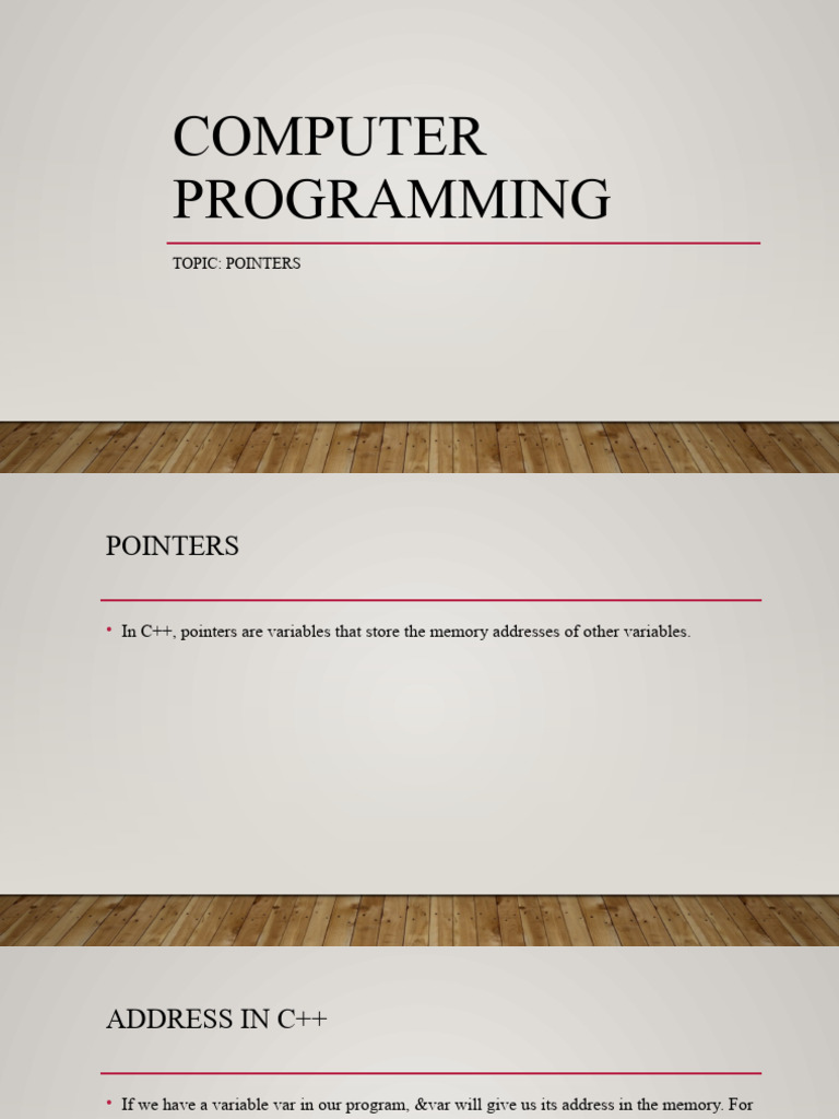 Understanding C++ Pointers Basics | PDF | Pointer (Computer Programming ...