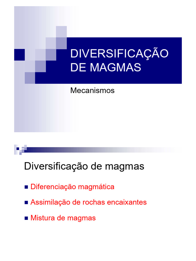 Diversificacao de Magmas | PDF | Magma | Basalto