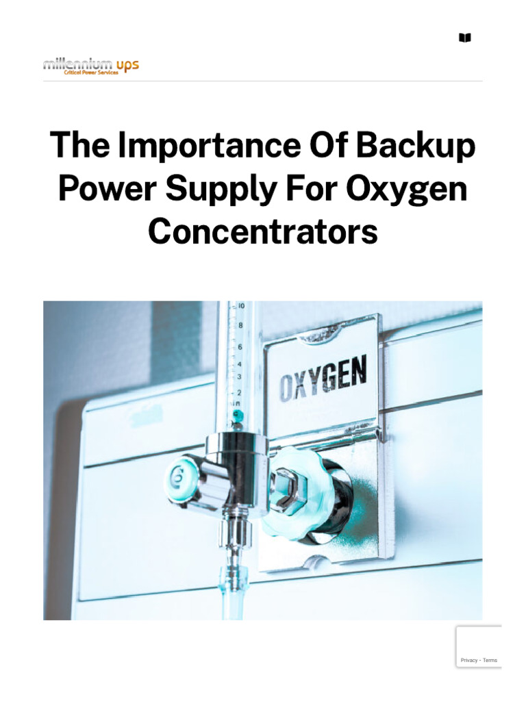 The Importance of Backup Power Supply For Oxygen Concentrators Millennium