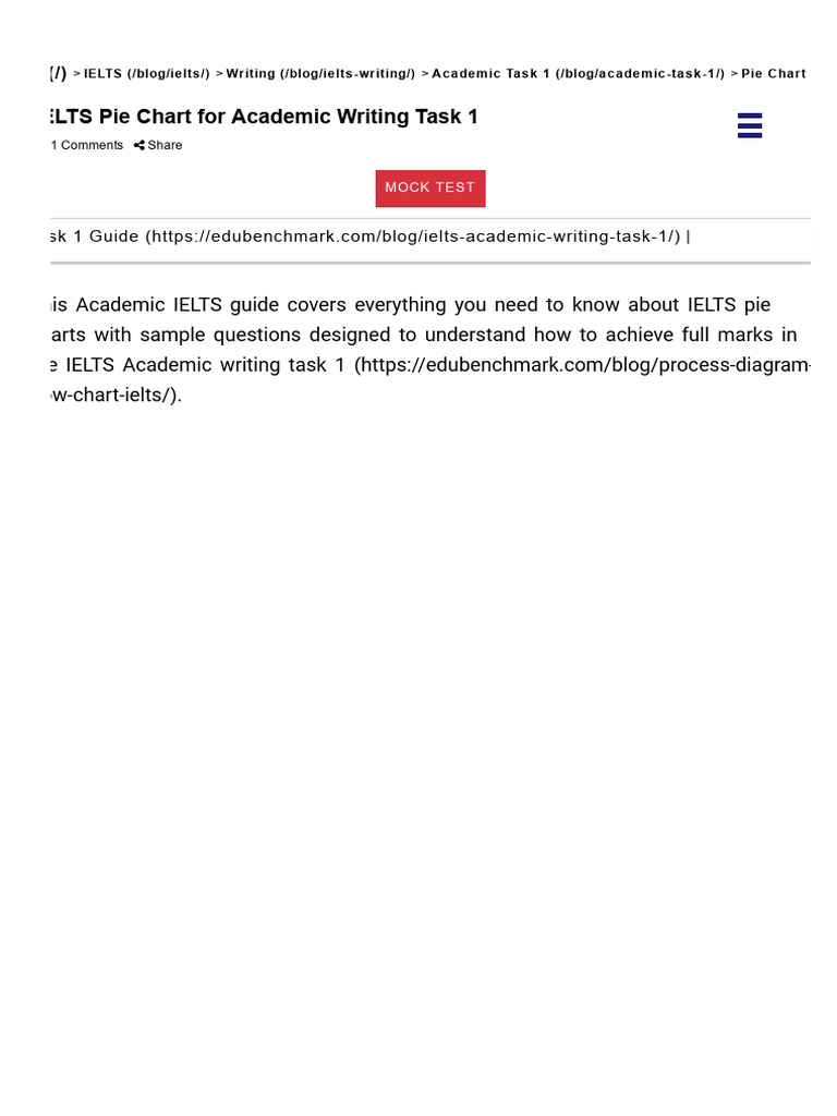 Blogpie Chart Ielts#structure | PDF | International English Language ...