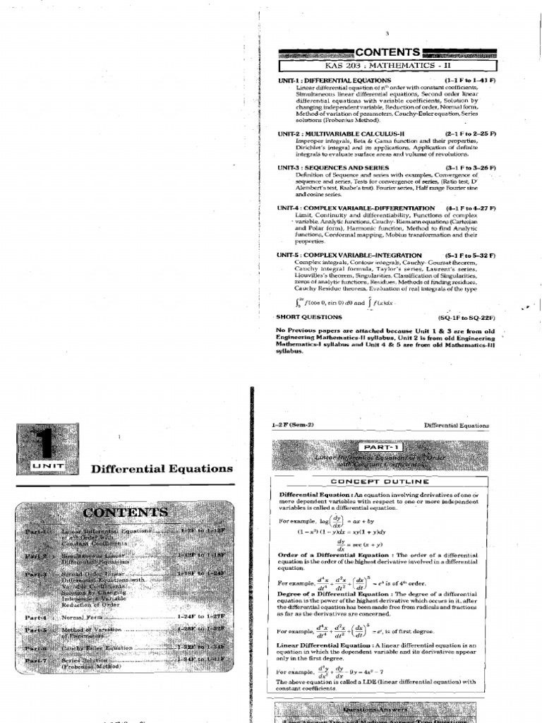 Mathematics 2 | PDF | Equations | Integral