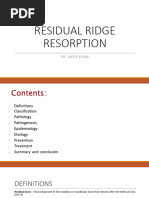Residual Ridge Resorption | PDF | Bone | Dentures