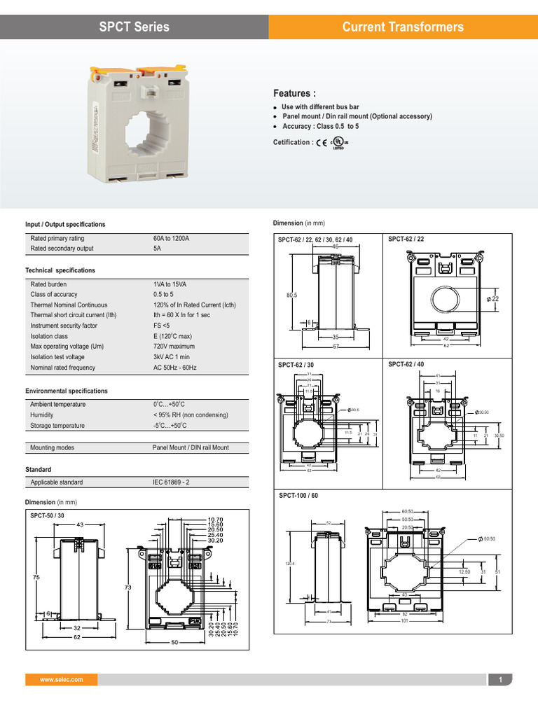 SPCT UL Datasheet | PDF | Electric Power | Electronic Circuits