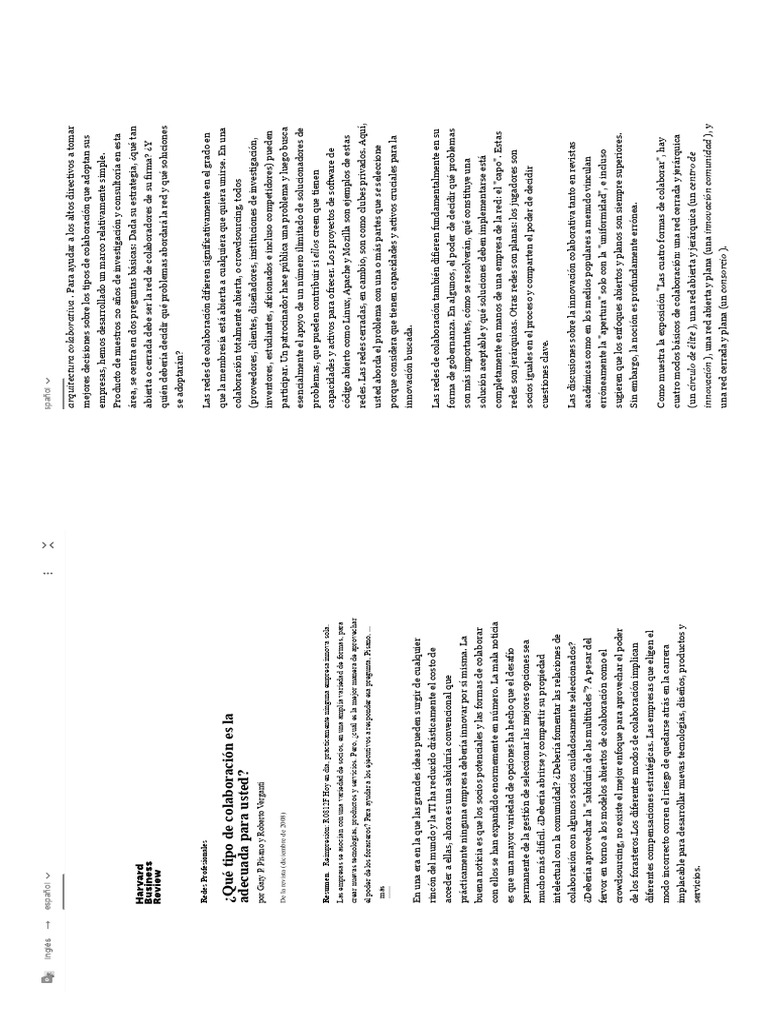 Pisano y verganti qu tipo de colaboraci n es la adecuada para usted