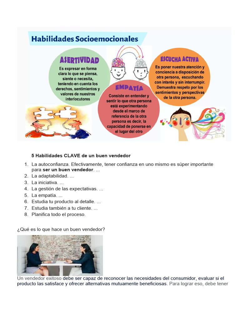 5 Habilidades CLAVE de un | PDF | Las emociones | Trastorno mental