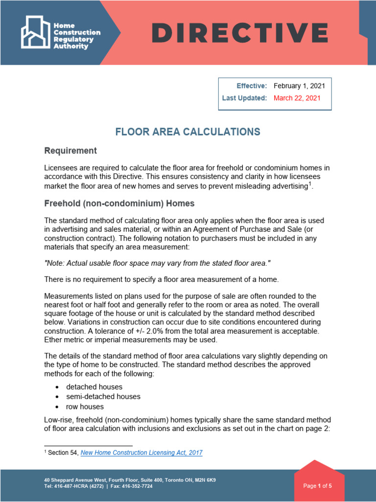 Floor Area Calculation Guidelines | PDF | Basement | Condominium