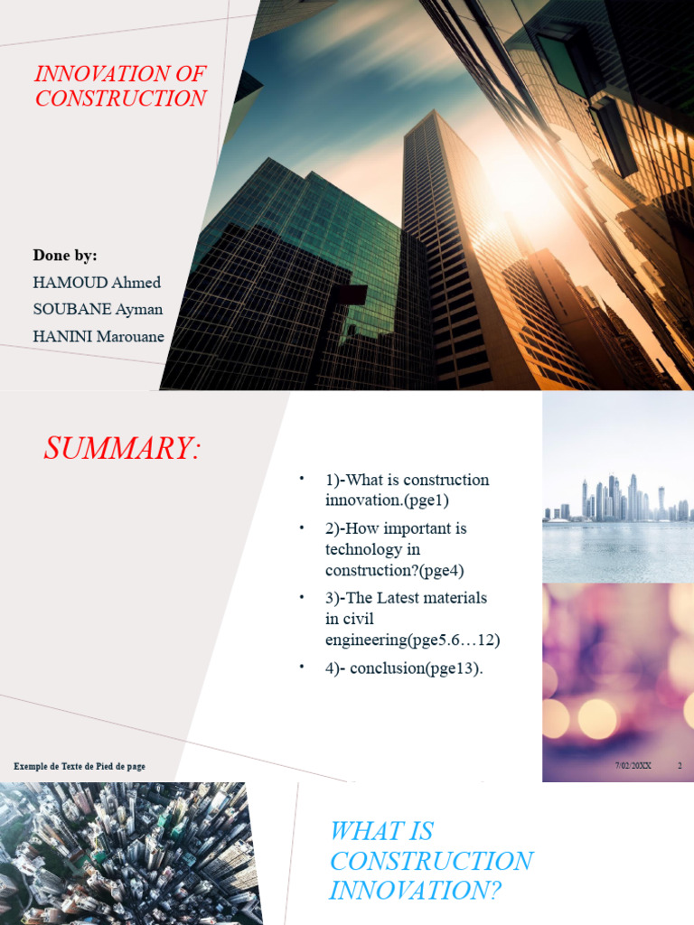 Innovation of Construction | PDF | Concrete | Materials
