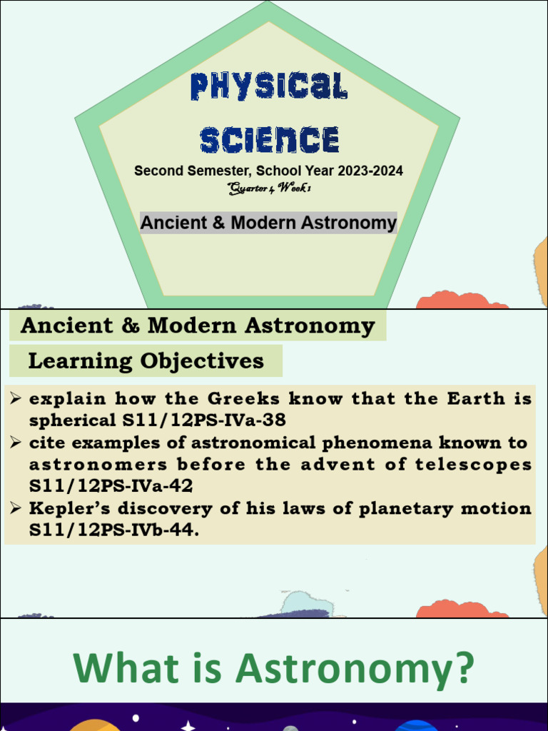Astronomy: Ancient Insights and Future Exploration | PDF | Planets ...