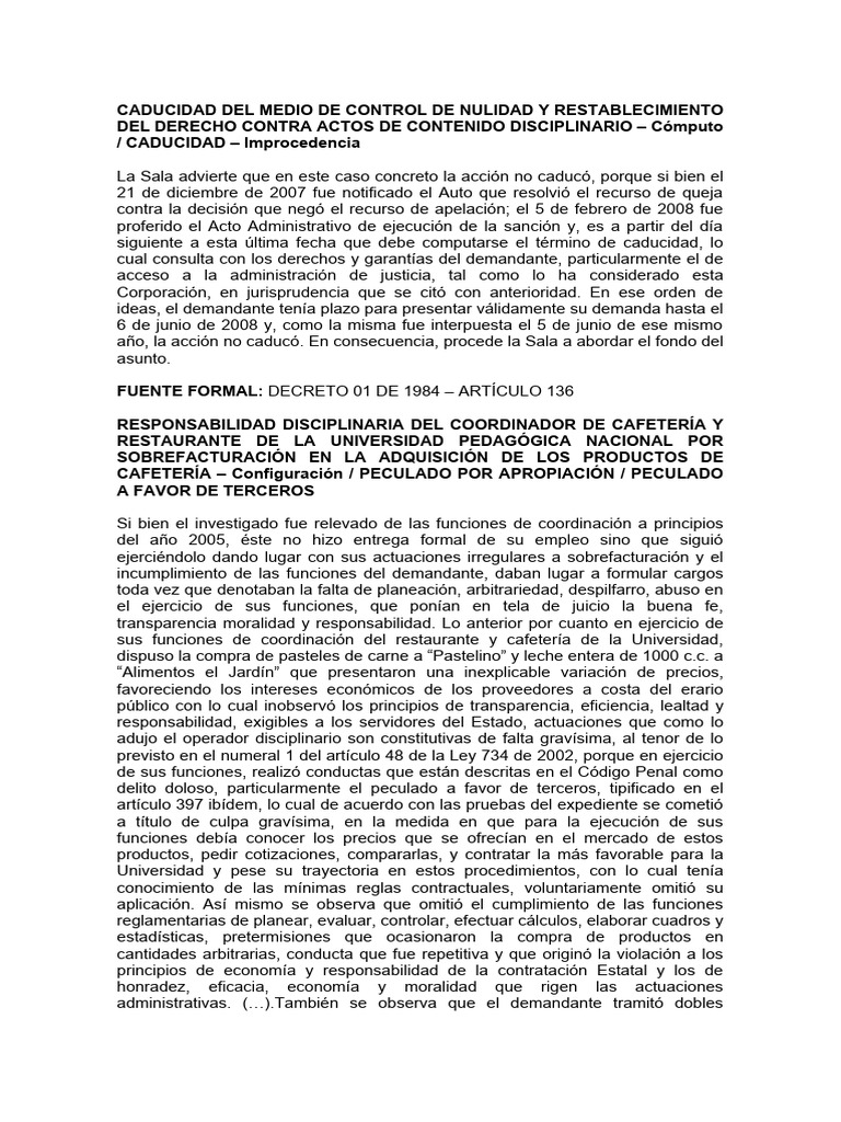 La Famosa Sentencia 11001-03-25-000-2011-00635-00 (2483-11) | PDF