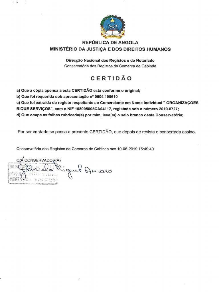 Certidão Pdf
