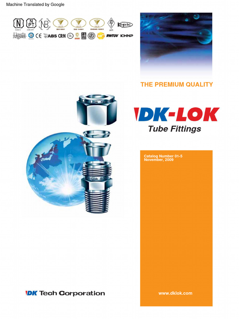 DK Lok Tube Fittings | PDF | Pipe (Fluid Conveyance) | Stainless Steel