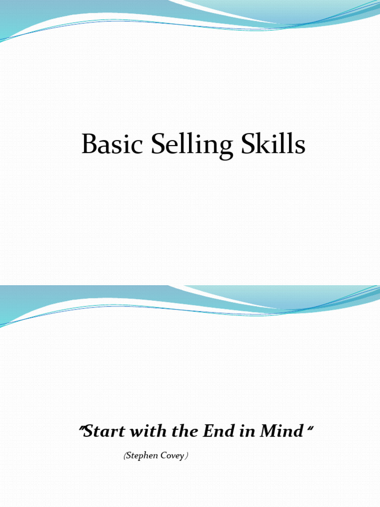 Essential Selling Skills Guide | PDF | Goal | Thought