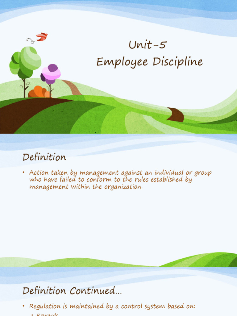 Unit-5 Employee Discipline | PDF | Disciplines | Punishments
