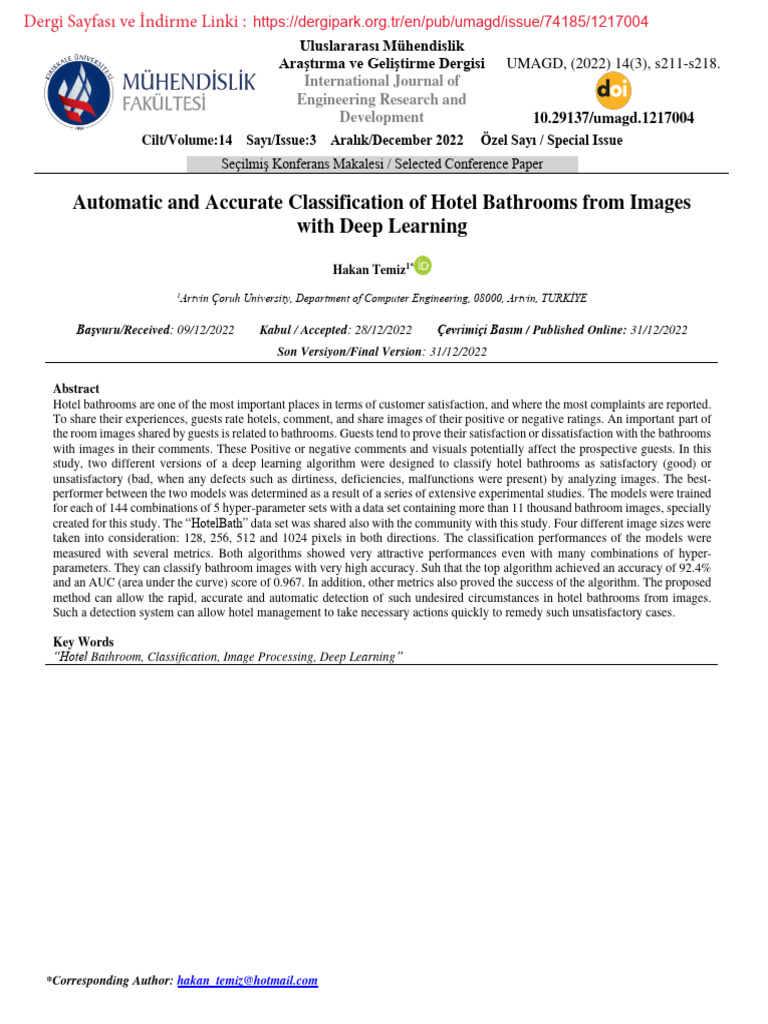 Automatic and Accurate Classification of Hotel Bathrooms From Images ...