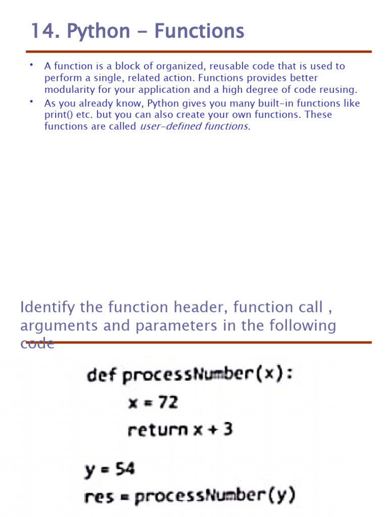 Functions in Python - Practice Problems by CPS | PDF | Parameter ...