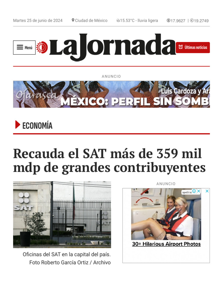 La Jornada - Recauda El SAT Más de 359 Mil MDP de Grandes ...