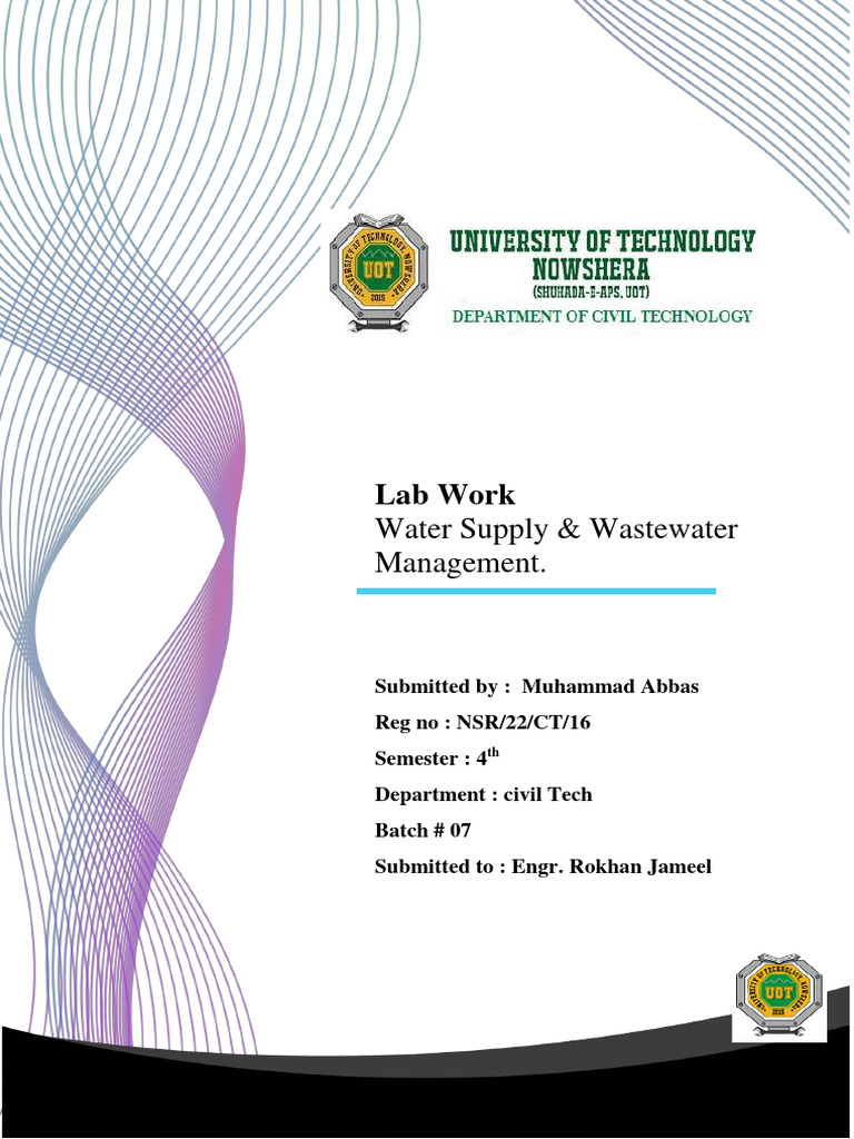 Water Supply & Wastewater Management Lab | PDF | Science & Mathematics