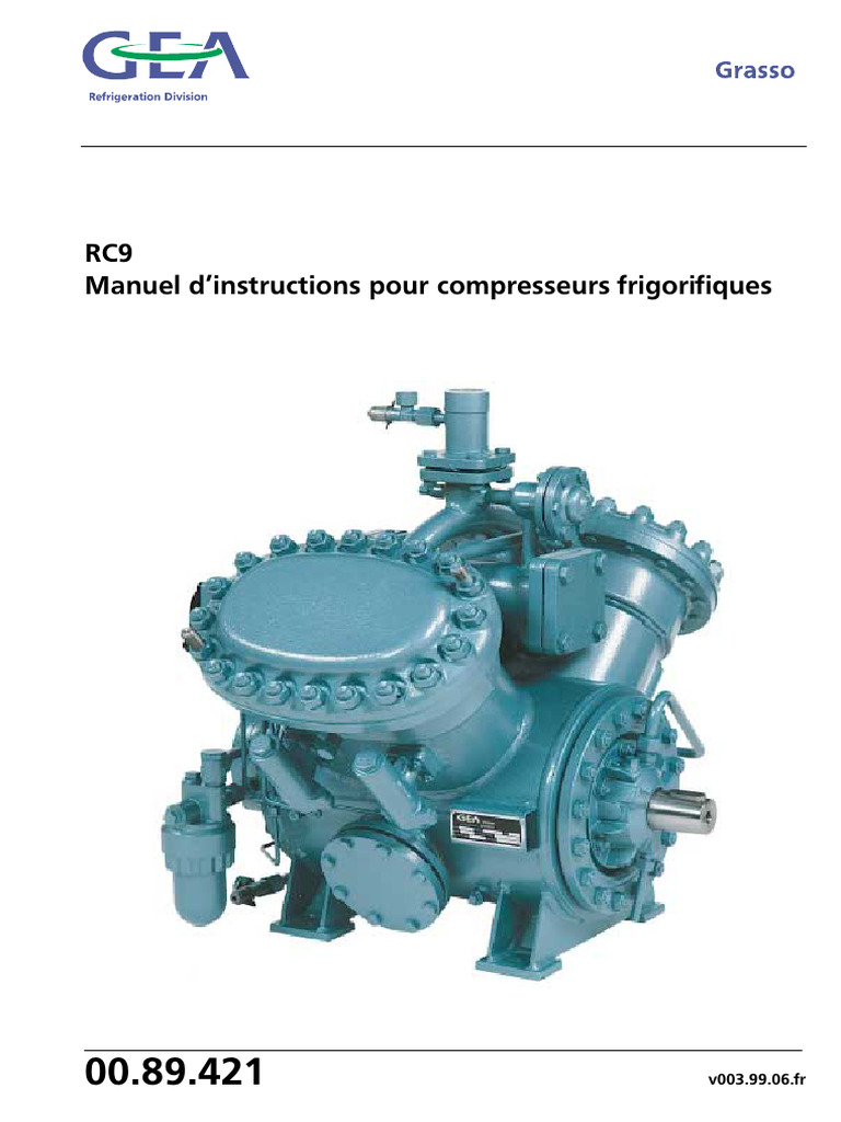 Manuel d'instructions RC9 Compresseurs | PDF | Huile de moteur | Piston