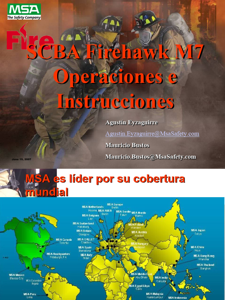 Instrucciones SCBA Firehawk M7 | PDF | Respiración