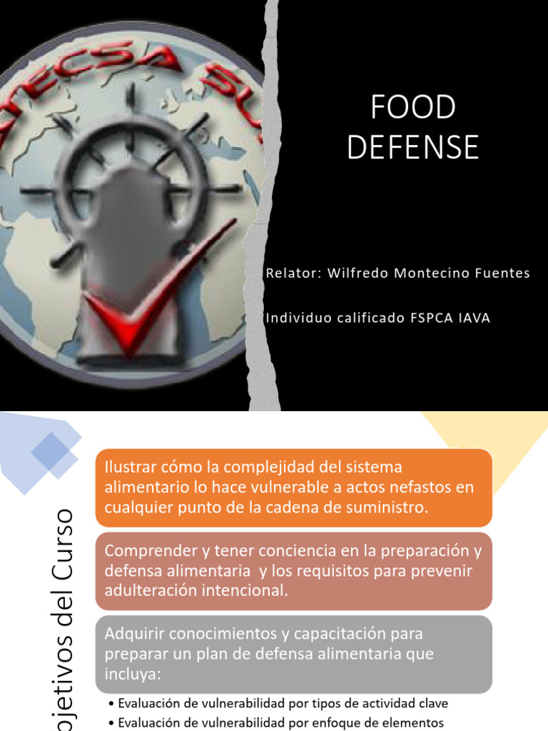 Curso de Defensa Alimentaria y Seguridad | PDF | Riesgo | Alimentos