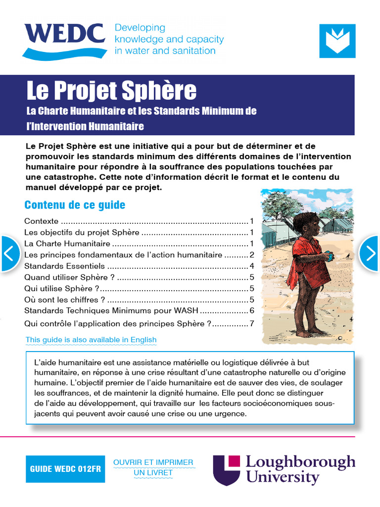 Manuel du Projet Sphère 2023 | PDF | Laver | Droits de l'homme