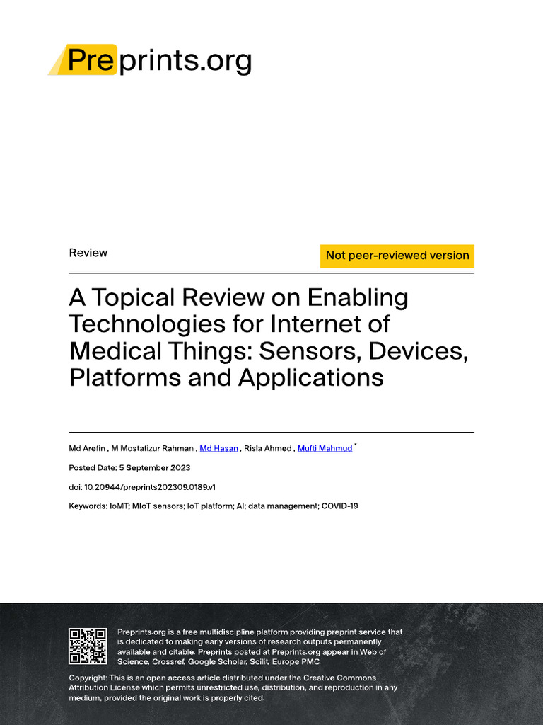 A Topical Review On Enabling Technologies For Inte | PDF ...
