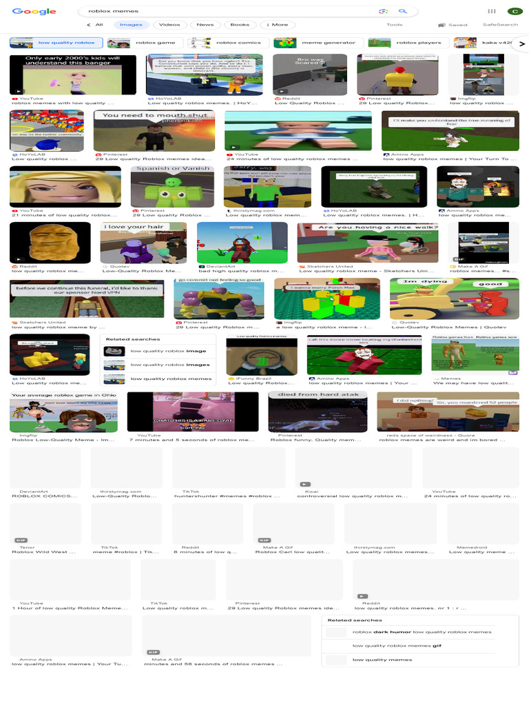 Low Quality Roblox Memes Collection | PDF | Computer Network | Media ...