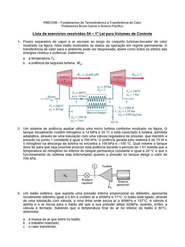 Exercícios de Termodinâmica e Calor | PDF | Calor | Temperatura