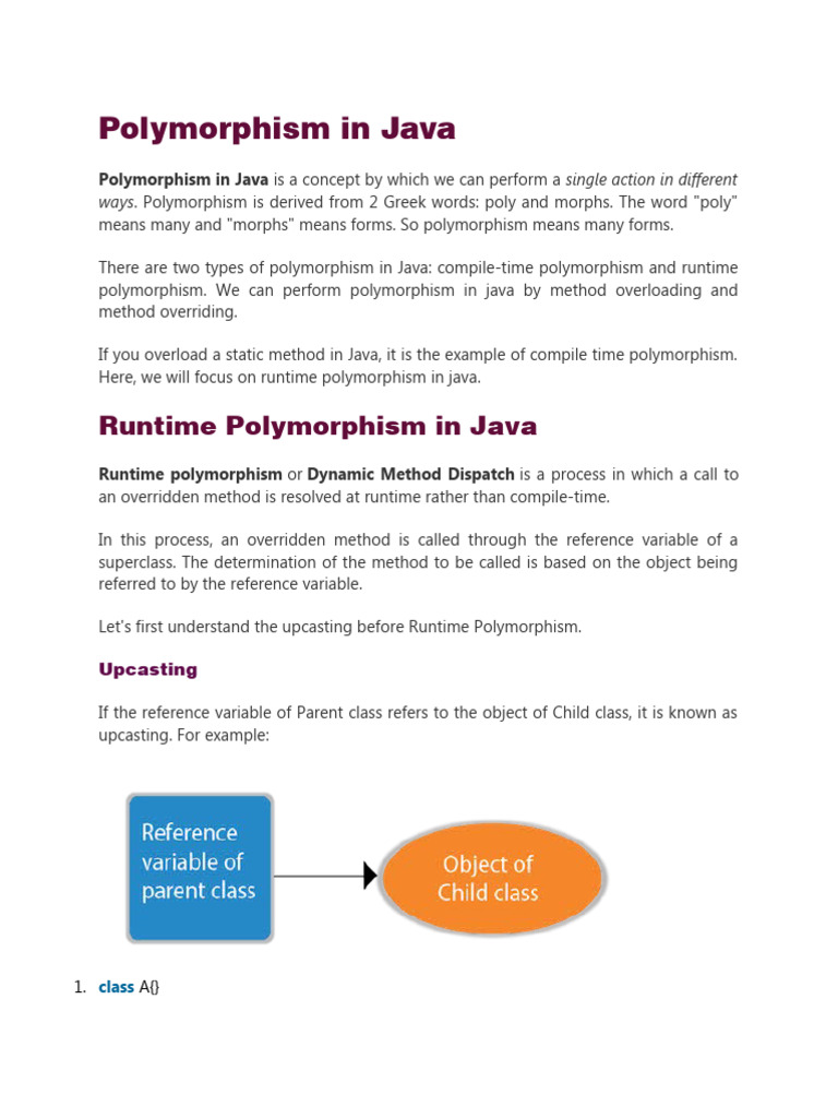 Polymorphism in Jav1 | Download Free PDF | Method (Computer Programming ...