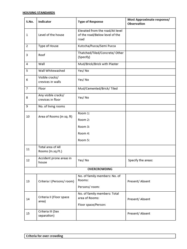 Housing Environment Pdf Sanitation Toilet