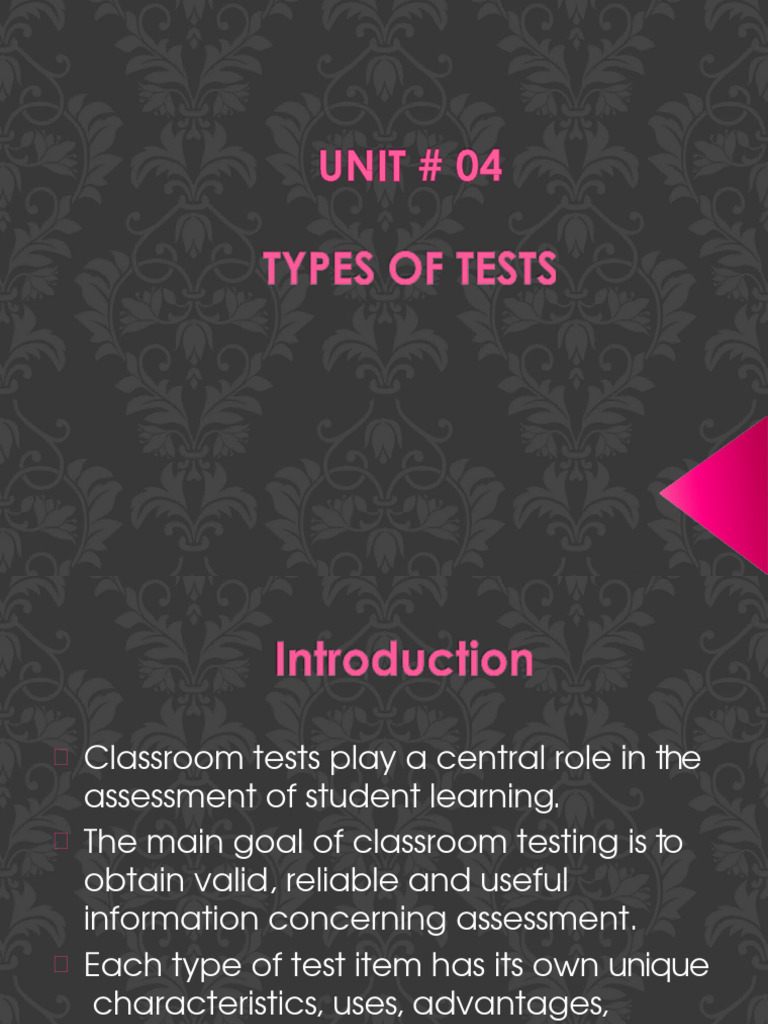 Types of tests download free pdf multiple choice cognition