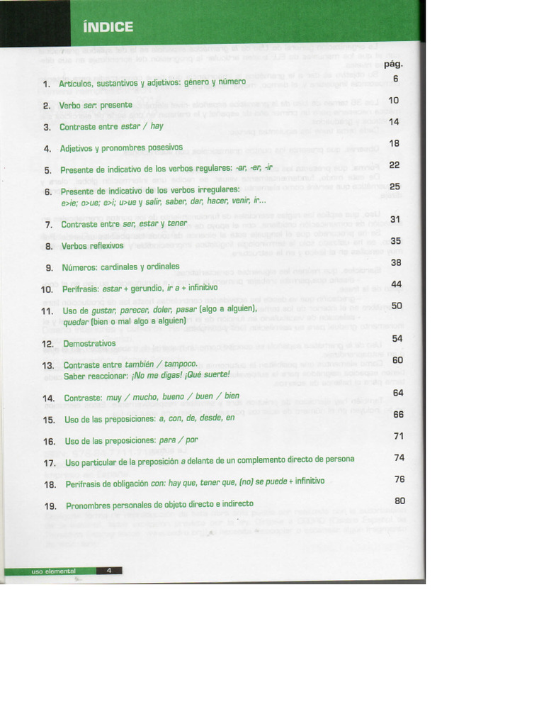 Uso Elemental Gramatica | PDF