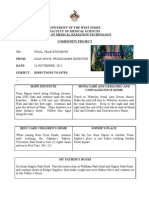 Directions To Sites For Third Year Students 26 November, 2011