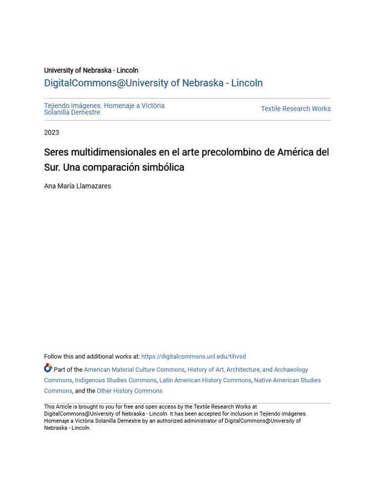 Multidimensionalidad en el arte precolombino | PDF
