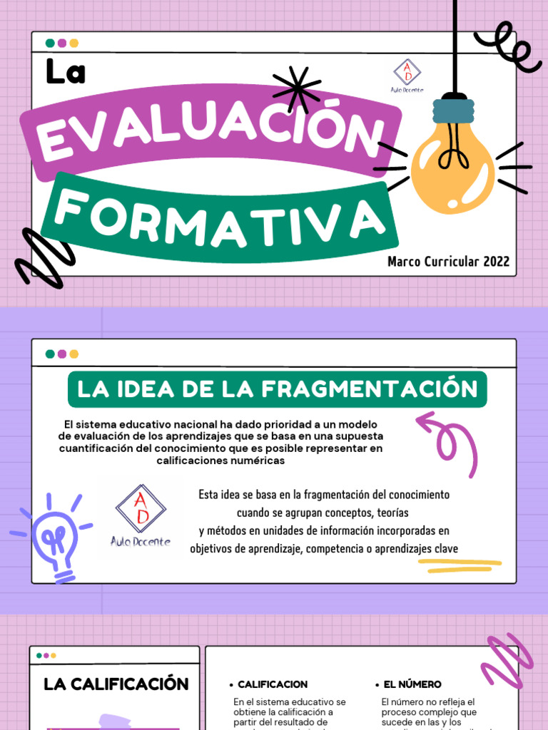Evaluación Formativa en el Currículo 2022 | PDF | Evaluación | Plan de ...
