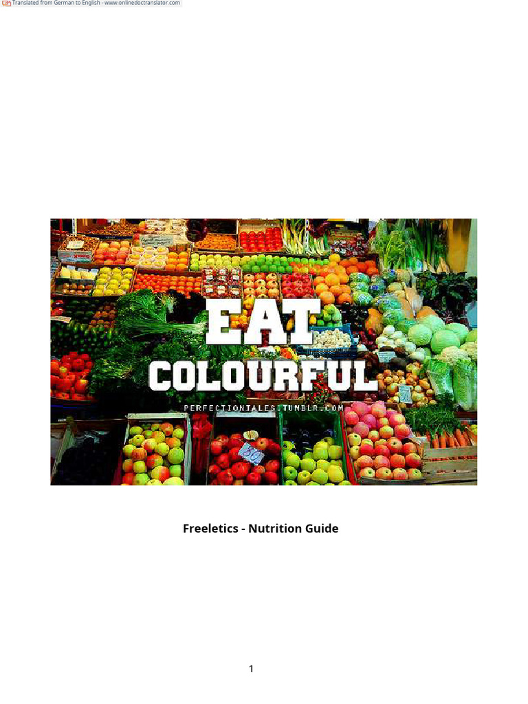Freeletics Nutrition Guide Overview | PDF | Zucchini | Salad
